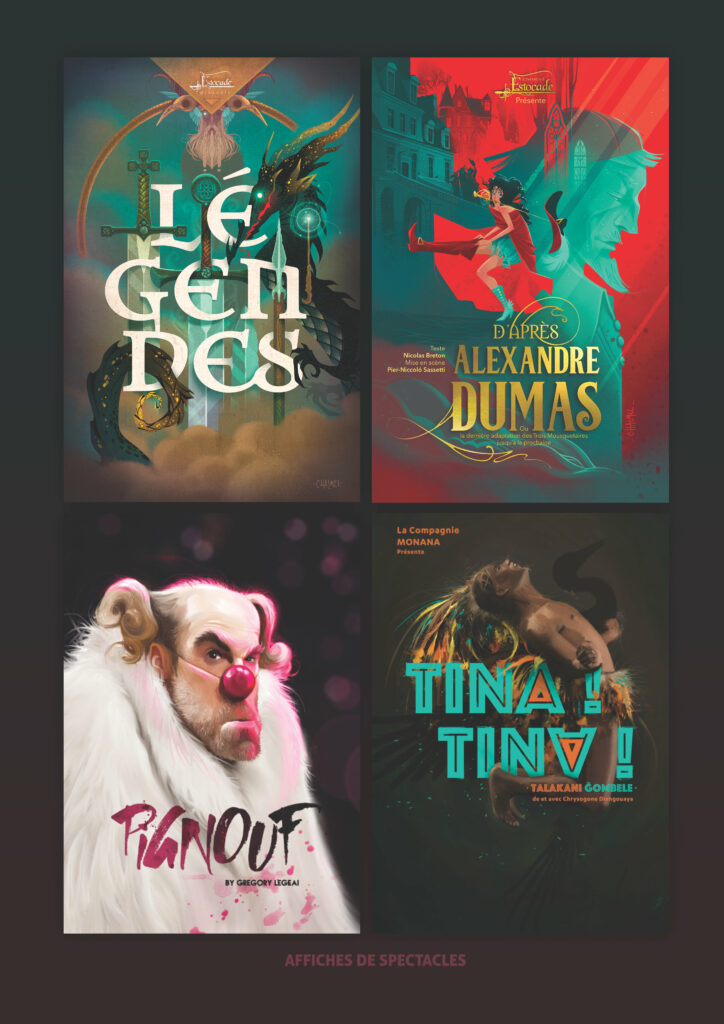 Affiches de spectacles © Maud Chalmel